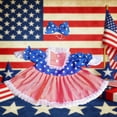 thumbnail image 6 of 2pcs 4th of July Patriotic Porch Outfits for 23 inch Statues, USA Themed Sculpture Clothes for Garden, Patio and Lawn Decor, Perfect for American 250th Anniversary and Holiday Celebrations, Blue, 6 of 8