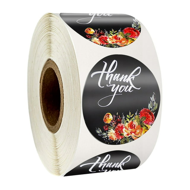 500 Pcs 1 Inch Thank You Stickers, Thank You Stickers Roll, Thank You Labels for Small Business, Handmade Goods, Greeting Cards, Business Greeting Cards, Gift Wraps