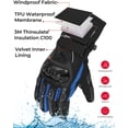 thumbnail image 6 of Kemimoto Motorcycle Gloves for Men, Full Finger Hard Knuckle Rainproof Winter Motorcycle Gloves with Non-Slip Palm Touch Screen for Racing, Riding, Hiking, Cycling, Snowmobile, Blue,XL, 6 of 8