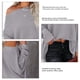 thumbnail image 5 of Suéter De Punto Batwing Manga Larga Un Hombro Color Puro Tops Casuales De Moda Para Mujer Gris S, 5 of 5