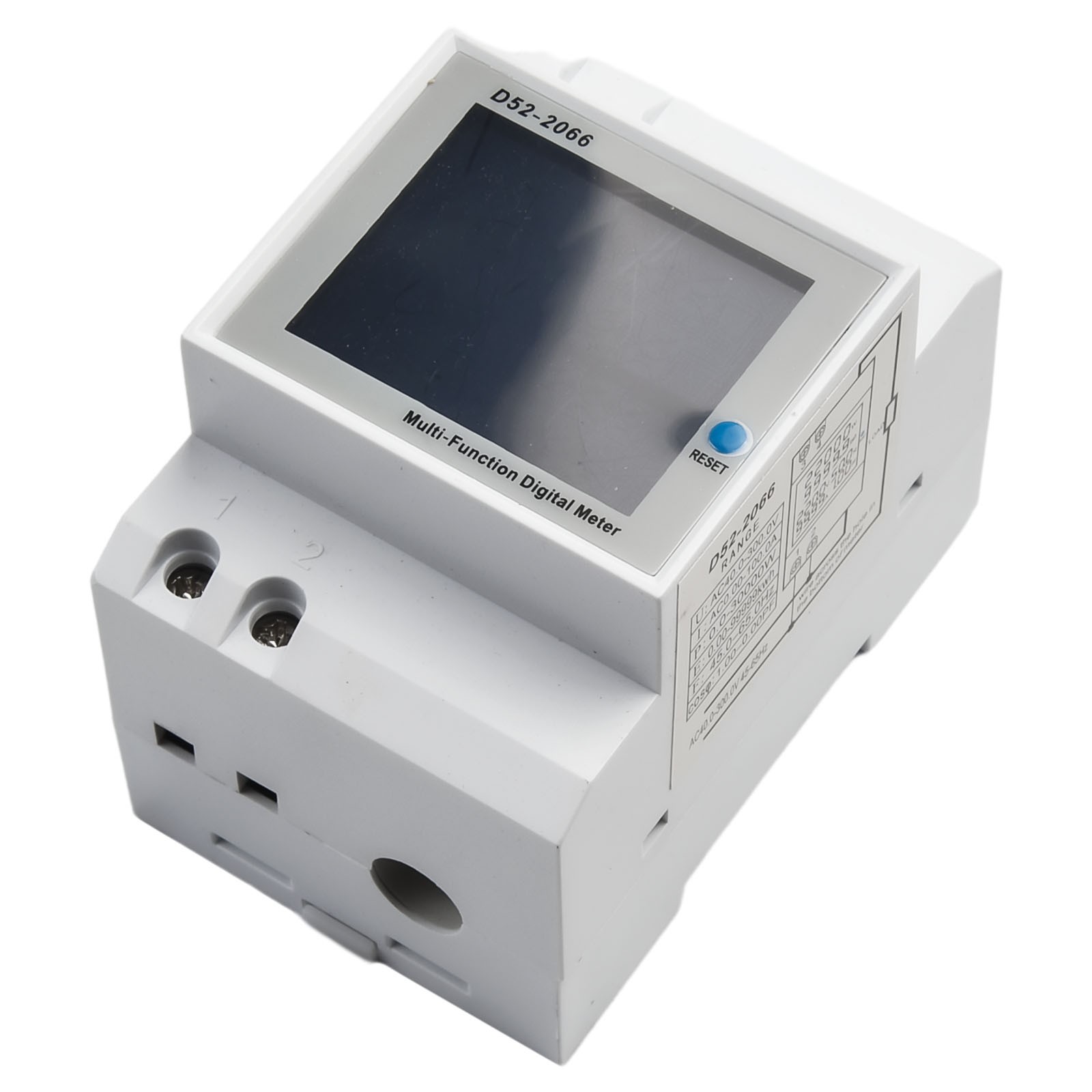High- for Precision 100A DIN Rail AC Power Meter with Integrated Current Transformer