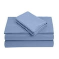 thumbnail image 2 of 28" Extra Deep Pockets - Split King Fitted Sheets with 2 Pillowcases (4-PC) Set for Adjustable Bed - 700-Thread-Count 100% Egyptian Cotton - Light Blue, 2 of 7