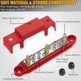 thumbnail image 2 of 2Pcs Bus Bar,12V Power Distribution Block,3X 1/4In (M6) Terminal Studs,10X 5/32Inch () Terminal Screw,Battery Bus Bar, 2 of 5