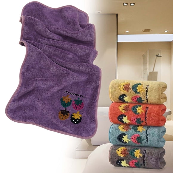 Toalla de forro polar coral fresa | Paño de baño y secado a mano ultra absorbente – tela suave y mullida, de secado rápido, resistente al desvanecimiento, 1 paquete, tamaño grande para baño, spa,