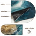 thumbnail image 6 of 5'x8' Area Rugs, Teal Brown Indoor Outdoor Area Rug for Living Room Bedroom, Abstract Art Modern Water Ripple Washable Bathroom Rugs Kitchen Floor Carpet Mats Home Decor Aesthetic, 6 of 8