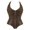 Brown, variant on Women's Distressed Leather Halter Front Zipper Corset Vest Hourglass Tummy Control Shaping Bodice for Steampunk Renaissance Cosplay