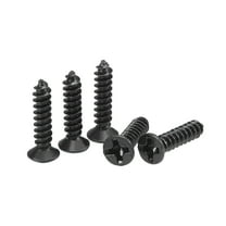 Uxcell M3 x 14mm Wood Screws Carbon Steel Black Oxide Black 200 Pack
