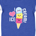 thumbnail image 4 of Inktastic I Love Ice Cream with Cute Ice Cream Cone Boys or Girls Baby Bodysuit, 4 of 5