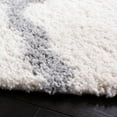thumbnail image 4 of Parma Lyssa Geometric Shag Area Rug by Chateau Lyon, Cream/Grey, 6'7" x 6'7" Round, 4 of 10