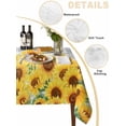 thumbnail image 5 of Yellow Sunflowers Suqare Tablecloth - 60 x 60 Inch, Summer Floral Elegant Pastoral Checkered Waterproof & StainResistant Tablecloth, Washable Oil-proof Table Cover for Dining/Party/Wedding/Buffet, 5 of 9