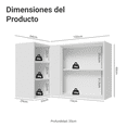 thumbnail image 2 of Alacena Gabinete Superior De Esquina Cocina Madesa Vik BG, 2 of 5