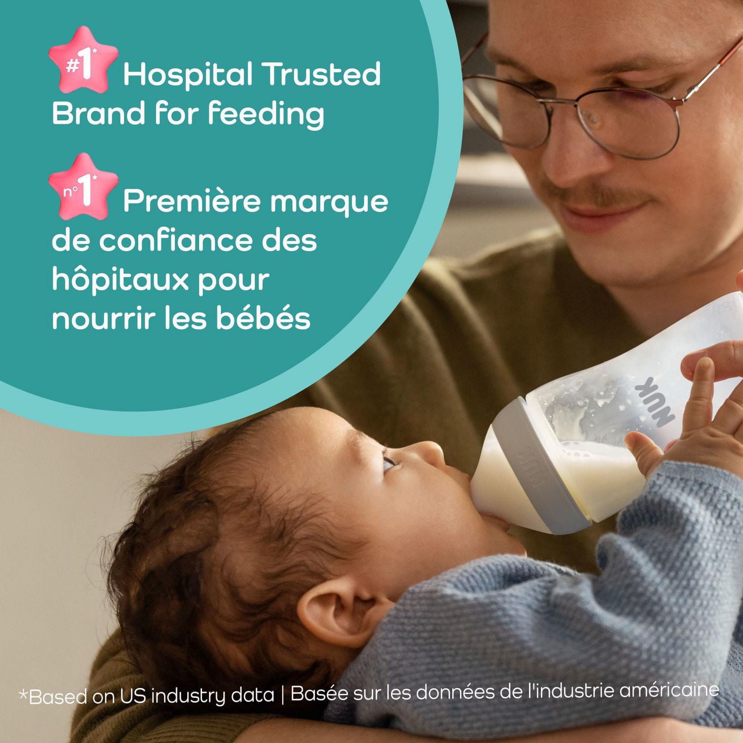 NUK Perfect Match Slow Flow Bottle, 5 oz (150 mL), 3 Pack