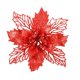 thumbnail image 1 of 6 uds flores artificiales de Poinsettia adornos florales de Navidad huecos brillantes decoración del hogar para puerta de ventana de árbol de Navidad (rojo), 1 of 2