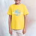 thumbnail image 2 of YDFCWXW Kids Toddler Boys Girls Solar System Planets Science Space Shirt Short Sleeve T-Shirt (Yellow, 3-4 Years), 2 of 4