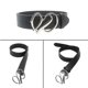 thumbnail image 4 of Unique Heart Detail PU Leather Belt Practical Metal Buckle Waist Belts Easy to Pair Perfect Addition to Any Look White, 4 of 5