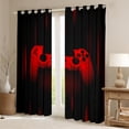 thumbnail image 2 of Homewish 3D Game Console Blackout Curtains Set of 2 (52x84 Each) for Boys, Neon Red Gamepad Window Curtains, Modern Video Game Player Curtains and Drapes, Window Curtains Decor, 2 of 6