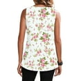 thumbnail image 3 of LilyLLL Plus Size S-5XL Womens Summer Floral Print Sleeveless Pleated Blouse Tank Tops, 3 of 3