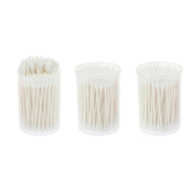 Bastoncillos De Desechables De 300 Piezas Con Palillo De Papel Para La Eliminación De Cosméticos De Maquillaje, Para Hombres De Mujeres Yuyangstore Hisopo de algodón de maquillaje de doble punta
