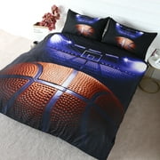 Blessliving Microfiber Basketball Court Duvet Cover Set Comforter Covers bedding with 2 Pillow Full Size Bed 80"x90"