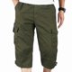 thumbnail image 1 of Mens 3/4 Long Length Elasticated Shorts Waist Cargo Combat Three Quarter Pants, 1 of 4
