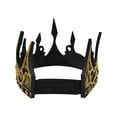 thumbnail image 5 of Adult Gold Foam Medieval King Crown Queen Adjustable Halloween Costume Accessory, 5 of 5
