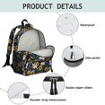 thumbnail image 3 of French Bulldog and Sunflower Backpack for School, Cute School Bag with Adjustable Shoulder Straps and Padded Back, 13.8"x11.4"x6", 3 of 4