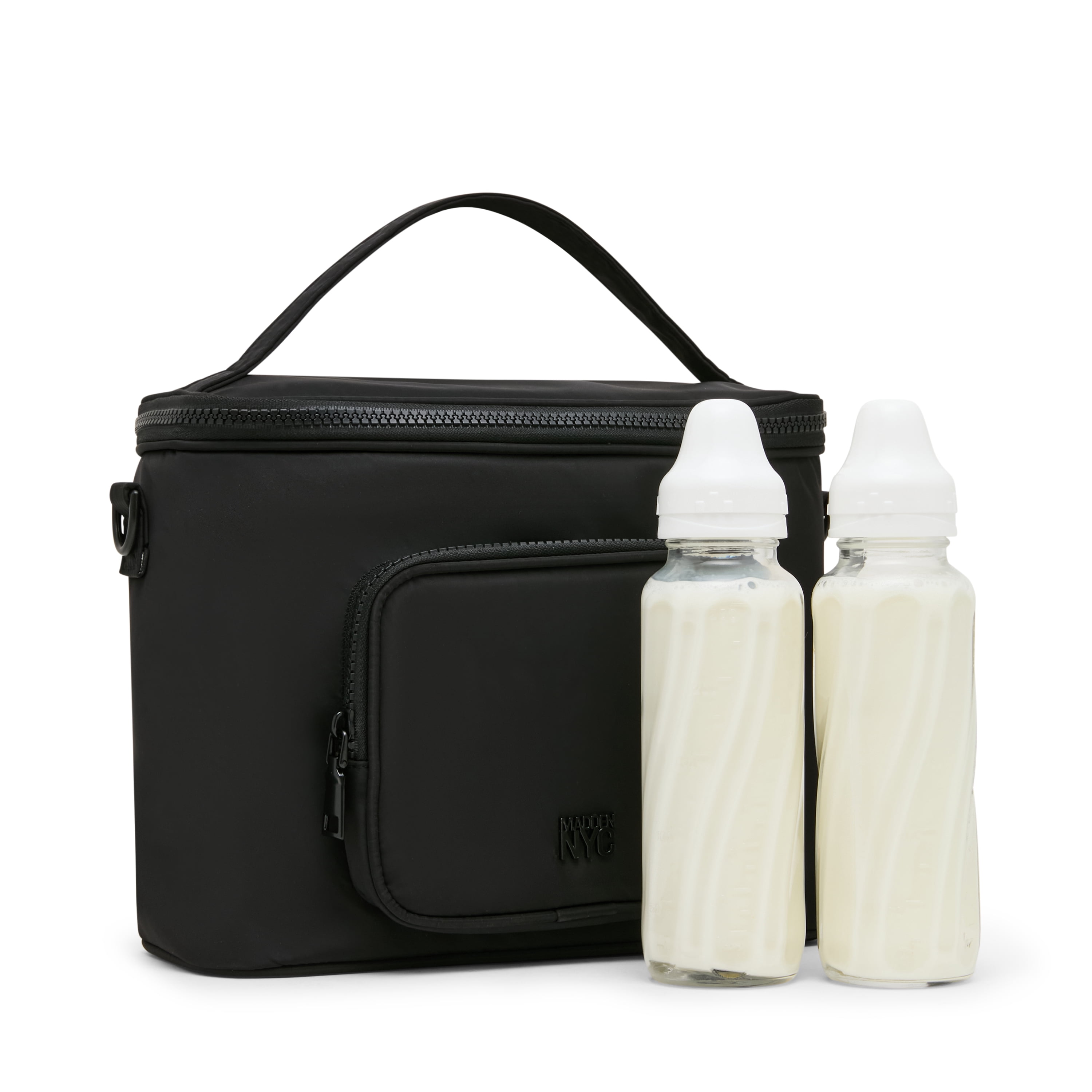 Madden NYC Women's Front Pocket Lunchbox, Black, Made for Portable Food Storage for Workday Meals and Travel