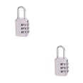 thumbnail image 4 of Transemion Mini 3 Digit Combination Password Lock Alloy Cabinet Travel Luggage  for EDC Padlock white 2Set, 4 of 6