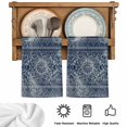 thumbnail image 6 of Boho Blue Kitchen Towels Set of 2, Vintage Ethnic Modern Geometric Abstract Soft Microfiber Dish Towels, Absorbent Quick-Dry Washable Dishcloths for Kitchen Cleaning, Drying Dishes, 18x28 Inches, 6 of 9