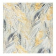thumbnail image 2 of Unique Loom Outdoor Botanical Collection Area Rug - Winnow (10' Square Gray Ivory Yellow), 2 of 11