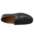thumbnail image 3 of Go Tour Men's Premium Genuine Hand-made Leather Casual Slip on Loafers Breathable Driving Shoes Fashion Slipper B Black Punched 10/45, 3 of 9