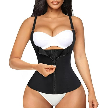 

Junlan Womens Underbust Corset Waist Trainer Steel Boned Sport Workout Body Shaper Cincher Back Support(Black L)