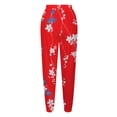 thumbnail image 4 of Sweatpants for Women Fall and Winter Elastic Waisted Casual Print Loose Joggers Comfy Ankle Pants, 4 of 5