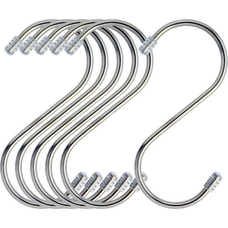 

Lec Stainless S Type Closet Hook (6 Pieces) Load Capacity 9kg H-558// Storage