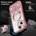thumbnail image 2 of for iPhone 15 Pro Max Case  Clear Shockproof Cute Transparent Silicone Soft TPU Luxury Plating Bumper Phone Case, 2 of 9