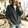 thumbnail image 2 of Womens Fleece Jacket Fashion Casual Cozy Solid Color Long-Sleeve Outerwear Fall Winter Daily Wear Outerwear, 2 of 9