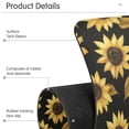 thumbnail image 4 of Yayeee Faucet Mat for Kitchen Sink 14.7" Diatomite Long Splash Guard Pad, Black Sunflower Pattern, 2 Pack, 4 of 7