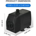 thumbnail image 2 of Simple Deluxe 160 GPH UL Listed Submersible Pump with 6' Cord, Water Pump for Fish Tank, 2-Pack, Black, 2 of 6