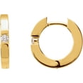 thumbnail image 4 of .07 ct tw SI1 G-H Diamond Hoop Earrings in 14k Yellow Gold, 4 of 5
