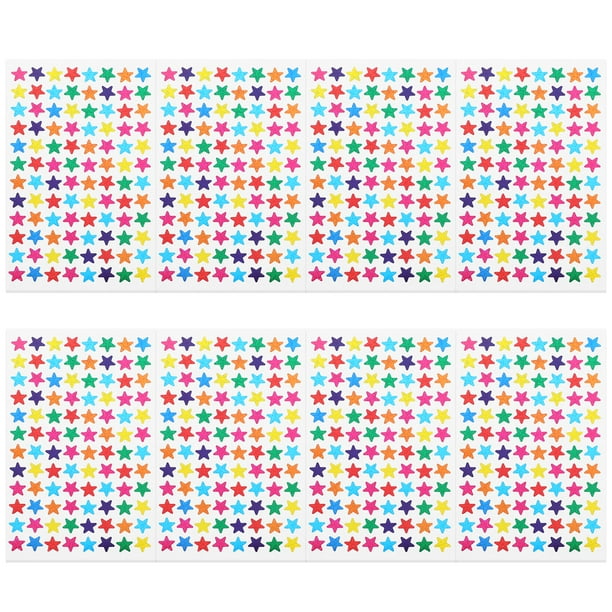 EeaseMX Paquete de 960 piezas 1 cm autoadhesivo colores surtidos brillantes estrellas brillantes pegatinas niños estudiantes recompensas maestros suministros