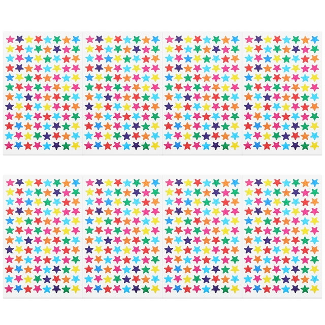 MasteelfCA Pack of 960pcs 1cm Self Adhesive Assorted Colors Shiny Sparkle Star Stickers Kids Students Rewards Teachers Supplies