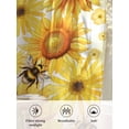 thumbnail image 6 of Sheer Curtains 108 Inches Long, Sunflower Semi Sheer Curtains Light Filtering Window Treatment, Yellow Floral Elegant Flowers Pastoral Privacy Voile Drapes for Living Room Bedroom 52x108 Inch, 6 of 7