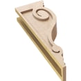 thumbnail image 6 of 4"W x 8"D x 24"H Thin Scroll Rough Cedar Woodgrain TimberThane Corbel, Primed Tan, 6 of 6