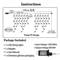 thumbnail image 2 of LED Christmas Lights Outdoor Decor, 400 LEDs 32ft with 75 Drops, Insert for Garden Decor, Festive, 2 of 5