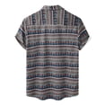 thumbnail image 4 of Camisas Para Hombre Manga Corta Camisas de un solo pecho de primavera y verano para hombre, camisa informal de manga corta con solapa para playa y vacaciones al libre (Grey, XXL), 4 of 7