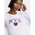 thumbnail image 4 of No Boundaries Graphic Baby Cotton Tee with Long Sleeves, Women's XXS-XXL, 4 of 5