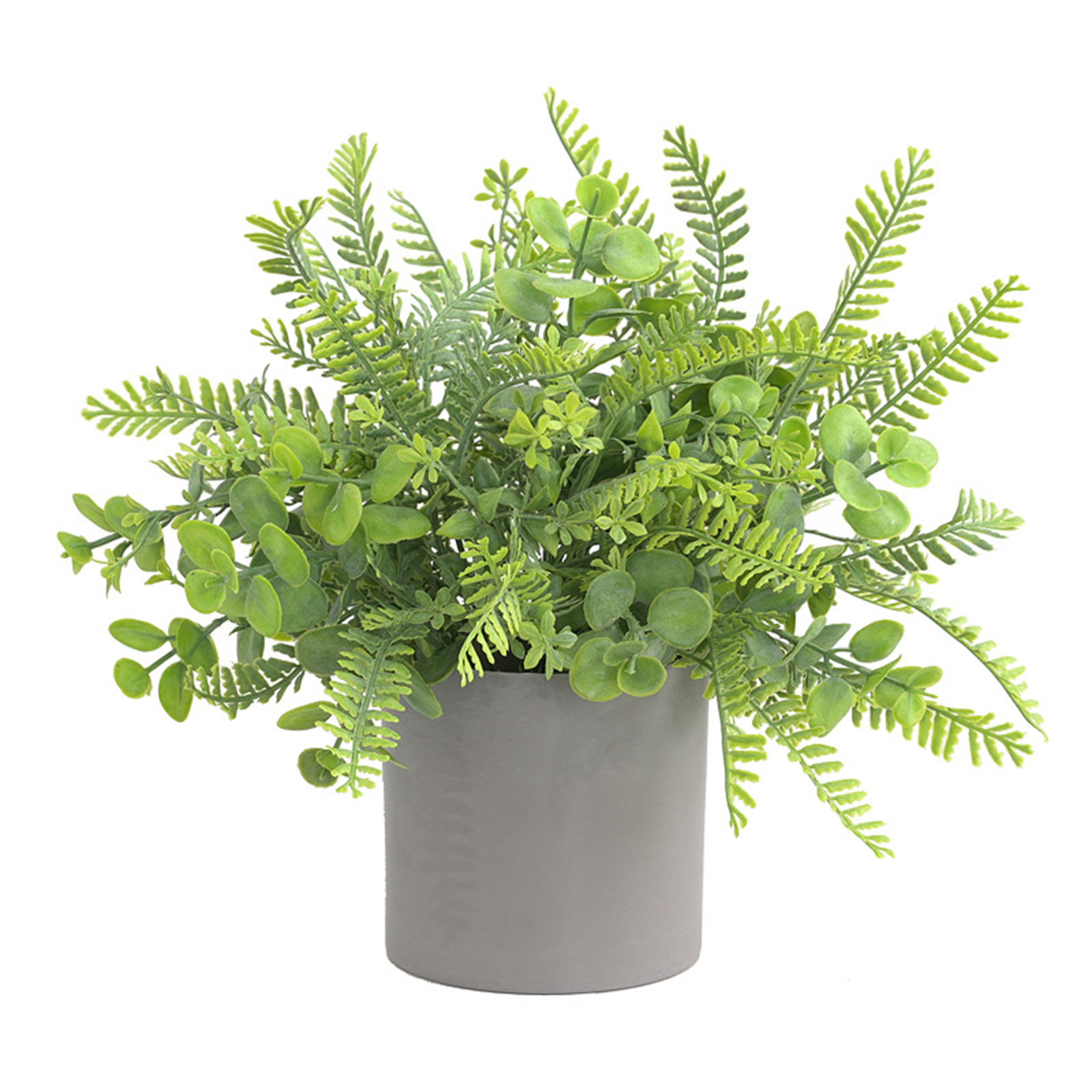 Small Potted Fake Greenery Leaves Artificial Plant Plastic Pretend