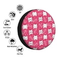 thumbnail image 5 of Rv Spare Tire Cover 14 inch - Rose Red Cute Smiling Cartoon Cat Tire Covers for Trailers, Adjustable Camper Spare Tire Cover, 5 of 7