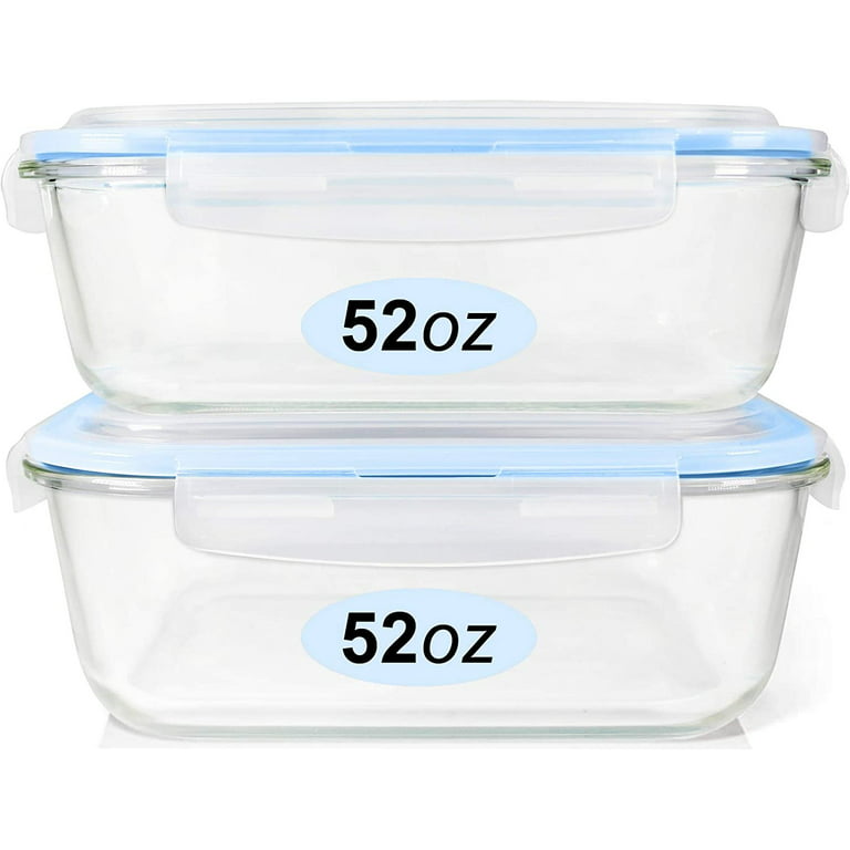 2 Pack of 40oz Plastic Jars With Lids, Airtight Container for Food Storage