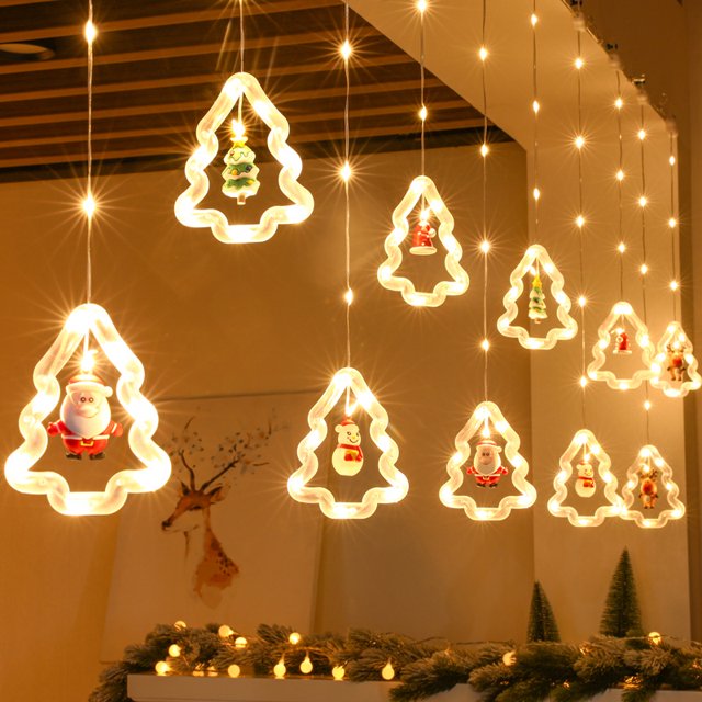 Juego de luces de Navidad JAMW 3 m 10 luces de árbol decoración recargables por USB Sencillez